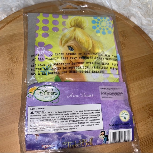 DISNEY Fairies Tinkerbell Kids Swim Arm Floats, Water Wings Armbands Floaties 3+ - Picture 3 of 3